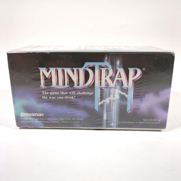 Vintage MindTrap Challenge Your Brain Game New Sealed Riddle Logic Pressman 1996 - Picture 4 of 6